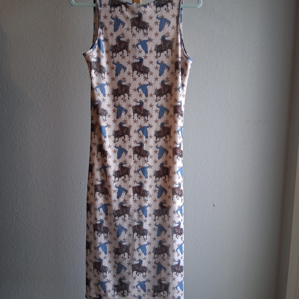 2 Fly.Co Western Mesh Midi Dress Sz.S NWT Festival - Picture 5 of 15